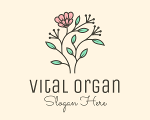 Feminine Flower Plant logo design