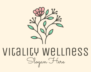 Feminine Flower Plant logo design