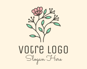 Feminine Flower Plant logo design