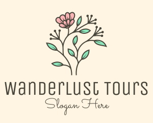 Feminine Flower Plant logo design