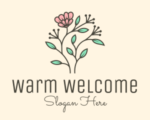 Feminine Flower Plant logo design