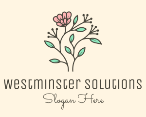 Feminine Flower Plant logo design