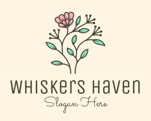 Feminine Flower Plant logo design