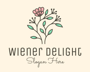 Feminine Flower Plant logo design