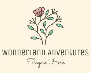 Feminine Flower Plant logo design