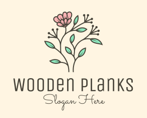 Feminine Flower Plant logo design