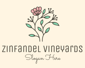 Feminine Flower Plant logo design