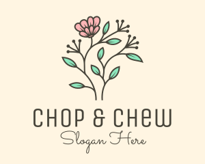 Feminine Flower Plant logo design