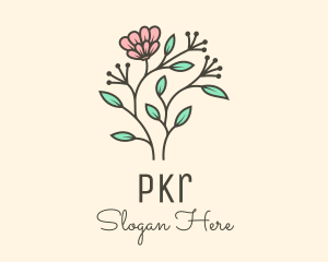 Feminine Flower Plant logo design