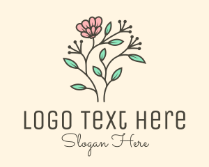 Stem - Feminine Flower Plant logo design