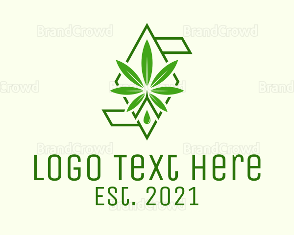 Green Cannabis Diamond Logo