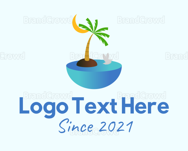 Tropical Ocean Island Logo