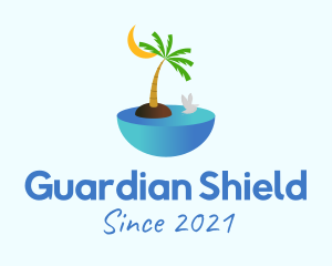 Resort - Tropical Ocean Island logo design