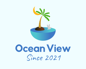 Tropical Ocean Island  logo design