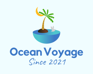 Tropical Ocean Island  logo design