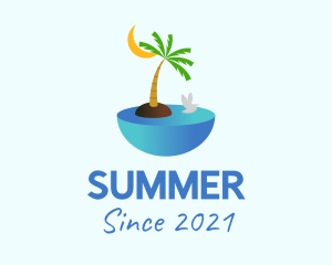 Tropical Ocean Island  logo design