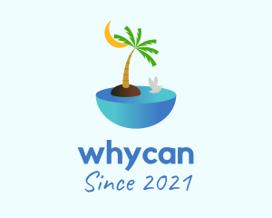 Summer-hat - Tropical Ocean Island logo design