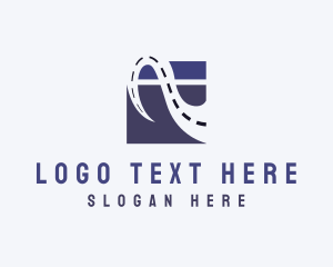 Concrete - Abstract Road Letter A logo design