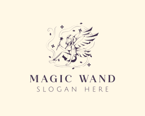 Beautiful Female Fairy logo design