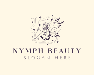 Nymph - Beautiful Female Fairy logo design