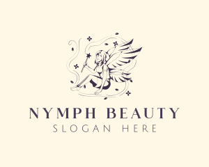 Beautiful Female Fairy logo design