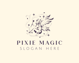 Pixie - Beautiful Female Fairy logo design