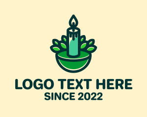 Candle - Leaf Candle Scent logo design