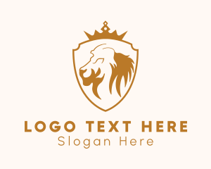 Heraldry - Lion Crown Crest logo design