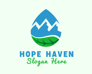 H2o - Mountain Spring Water logo design