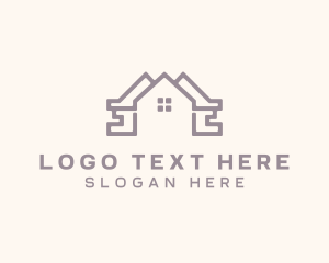 Leasing - Roof House Builder logo design
