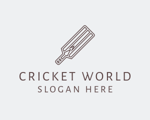 Brown Cricket Bat  logo design