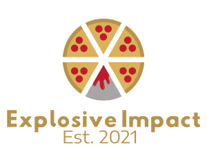 Volcano Lava Pizza logo design