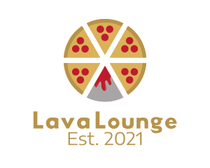 Volcano Lava Pizza logo design