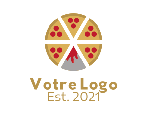 Lava - Volcano Lava Pizza logo design