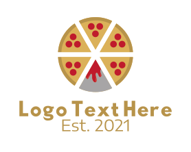 Pizza Delivery - Volcano Lava Pizza logo design