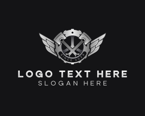 Cogwheel - Piston Gear Mechanic logo design