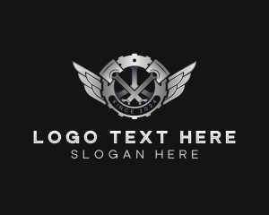 Piston - Piston Gear Mechanic logo design