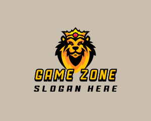 Gaming Lion Crown  logo design