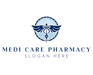 Medical Caduceus Pharmacy logo design