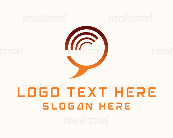 WiFi Signal Chat Logo