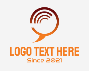 Talk - Tech Chat Bubble logo design