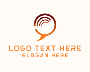 Forum - WiFi Signal Chat logo design