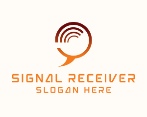 WiFi Signal Chat logo design