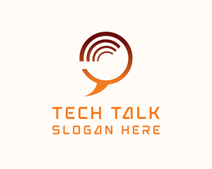 WiFi Signal Chat logo design