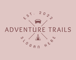 Retro Camping Adventure logo design