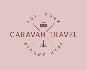 Caravan - Retro Camping Adventure logo design