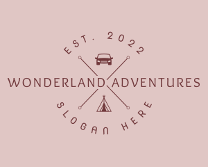 Retro Camping Adventure logo design