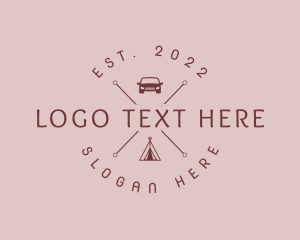 Recreational Vehicle - Retro Camping Adventure logo design