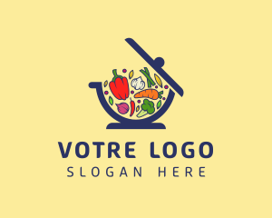 Cooking - Vegetable Cooking Bowl logo design