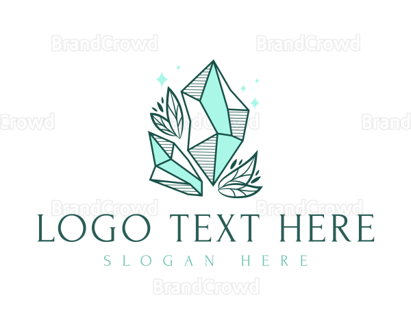 Elegant Crystal Leaf Logo